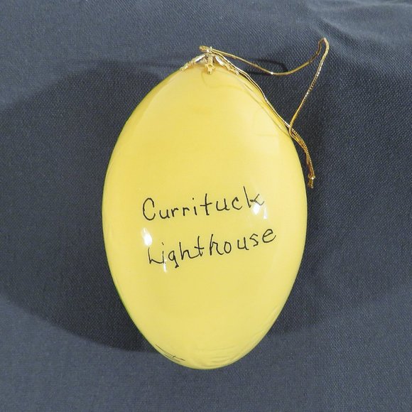 Set of Four (4) Hand Painted NC Lighthouse Ornaments Egg Shells Christmas - Picture 5 of 10